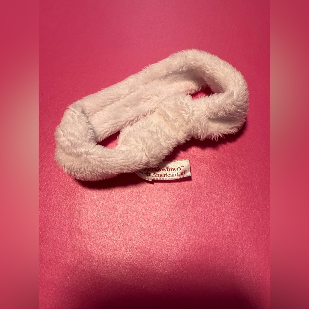 American Girl Doll Wellie Wishers Winter Friends Skating White Fur Headband
